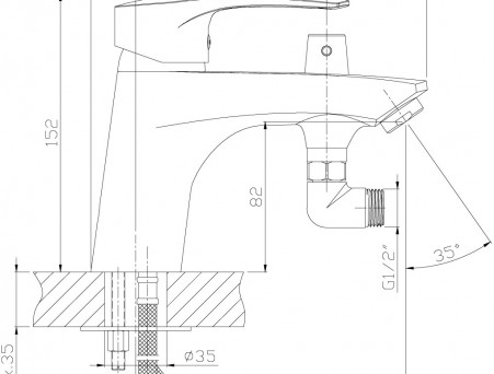Смеситель на Борт Ванны «Rossinka» T, Хром (T40-38)