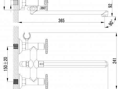Смеситель Универсальный «Lemark» Plus Spirit, Хром (LM1951C)