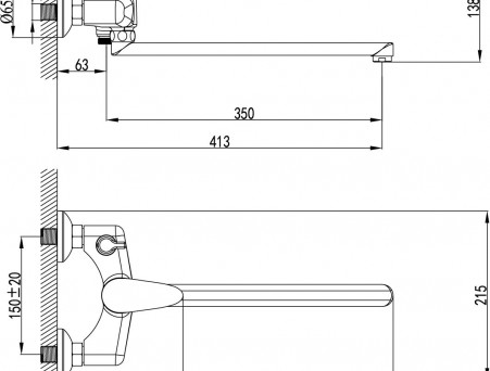 Смеситель Универсальный «Lemark» Pramen, Хром (LM3317C)