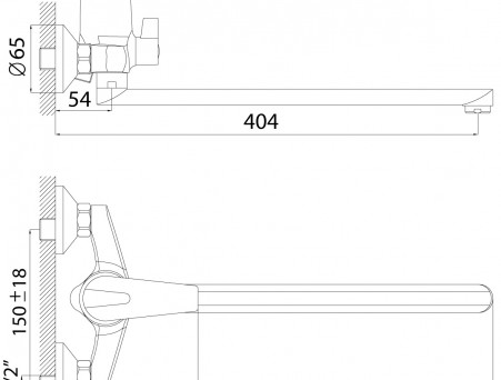 Смеситель Универсальный «Rossinka» D, Хром (D40-32)