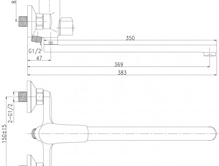 Смеситель Универсальный «Rossinka» RS32, Хром (RS32-32)
