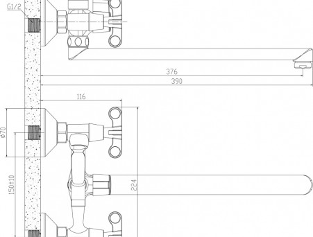 Смеситель Универсальный «Rossinka» RS42, Хром (RS42-80)
