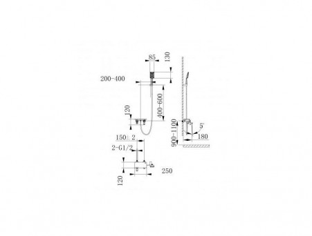 Смеситель для Ванны с Душем «Lemark» 64 Mista (LM6414WG)