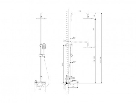 Смеситель для Ванны с Душем «Lemark» 68 Bellario (LM6862C)