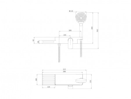 Смеситель для Душа «Lemark» 69 Unibox (LM6903CW)