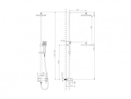 Смеситель для Душа «Lemark» Тропический Дождь 70 Tropic (LM7004C)