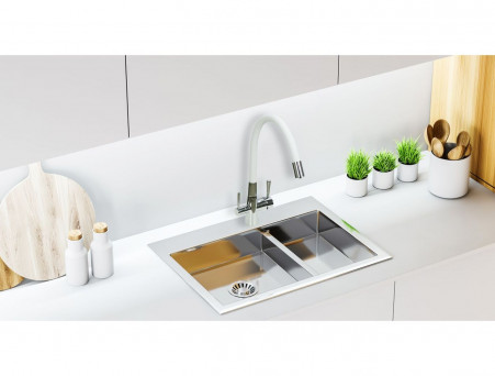 Смеситель для Кухни «Lemark» с Подключением к Фильтру 30 Comfort (LM3075C-White)