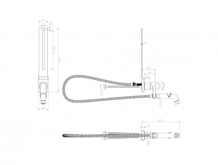 Смеситель с Гигиеническим Душем «Lemark» на Унитаз 71 Solo (LM7170CW)