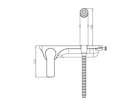 Смеситель с Гигиеническим Душем «Lemark» Настенный 71 Solo (LM7168CW)