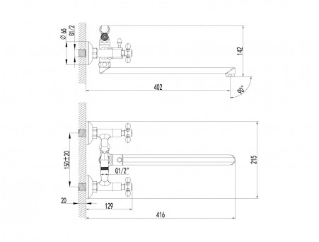 Смеситель Универсальный «Lemark» 76 Vista (LM7651C)