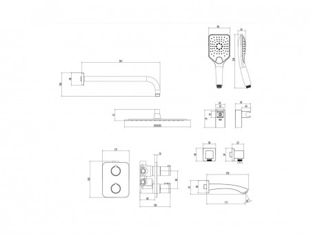 Термостат для Ванны и Душа «Lemark» Встраиваемый 78 Yeti (LM7842C)