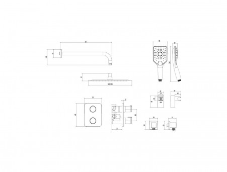 Термостат для Ванны и Душа «Lemark» Встраиваемый 78 Yeti (LM7849C)