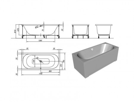 Боковая Панель «Kolpa-San» Pandora 75 (121422)