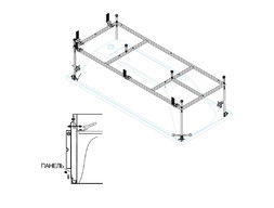 Каркас для Ванны «Cezares» 150x70 (EMP-150-70-MF-R)