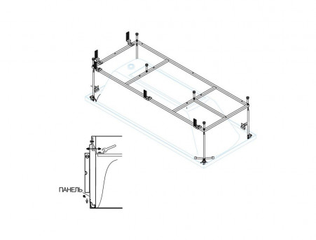 Каркас для Ванны «Cezares» Plane 180x90 (PLANE-180-90-MF-R)
