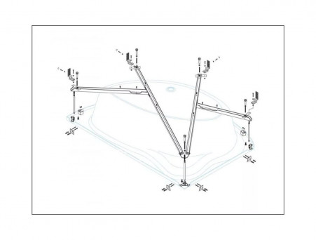 Каркас для Ванны «Cezares» Tebe 150x100 R (TEBE-MF-R)