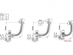 Сточный Комплект для Ванн «Ravak» You, Formy, City 80см (X01318)