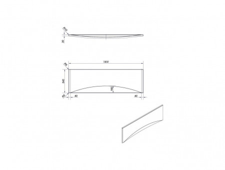 Фронтальная Панель «Cersanit» Virgo 180 (P-PA-VIRGO*180)