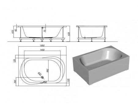 Фронтальная Панель «Kolpa-San» Adam & Eva 195 (099821)