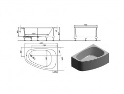 Фронтальная Панель «Kolpa-San» Chad 170x120 L (005631)