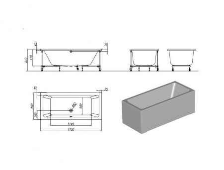 Фронтальная Панель «Kolpa-San» Elektra 170 (023649)
