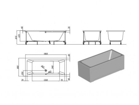 Фронтальная Панель «Kolpa-San» Elektra 180 (023650)