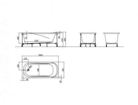 Фронтальная Панель «Kolpa-San» String 160 (023668)