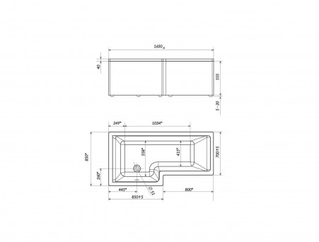 Фронтальная Панель «MarkaOne» Linea 165x85 R (02лин16585п)