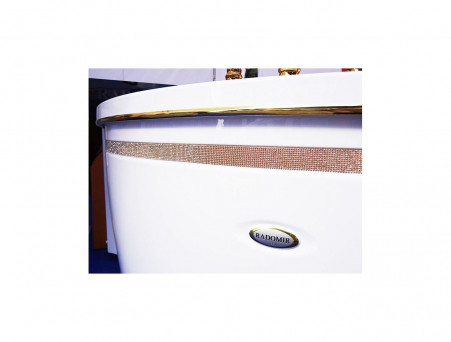 Фронтальная Панель «Radomir» Сорренто 148x148 с Вставкой «Кристаллы Swarovski» Gold и вертик. вставками 