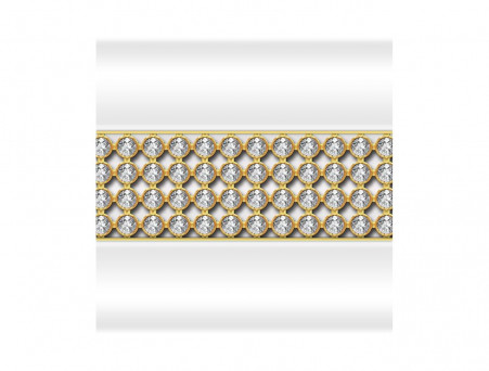 Фронтальная Панель «Radomir» Сорренто 148x148 с Вставкой «Кристаллы Swarovski» Gold и вертик. вставками 