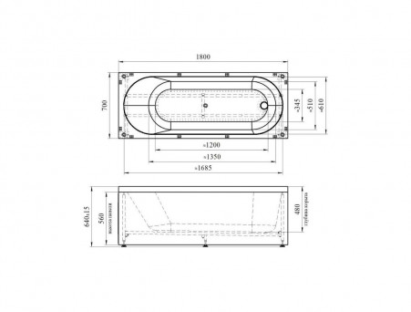 Фронтальная Панель «Vannesa» Виктория 180 (2-21-0-0-0-243)