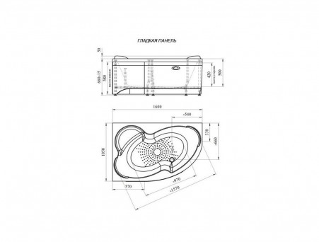 Фронтальная Панель «Vannesa» Ирма 160х105 L (2-21-0-1-9-229)