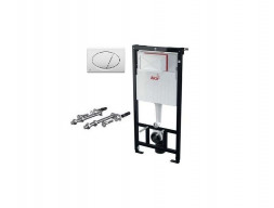 Система Инсталляции для Унитазов «AlcaPlast» Sádroмodul Клавиша Смыва Белая 3в1 (AM101/1120+M70-001)