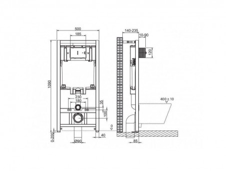 Комплект Инсталляции «BelBagno» 4 в 1 с Унитазом Acqua (BB340CHR/BB2020SC/BB002-80/BB005-PR-CHROME)