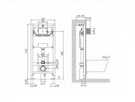 Система Инсталляции для Унитазов «BelBagno» (BB001-120)