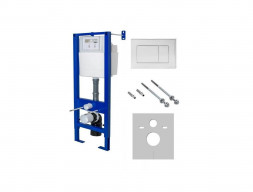 Система Инсталляции для Унитазов «Berges» Atom Клавиша Смыва Белый Глянец (40333)