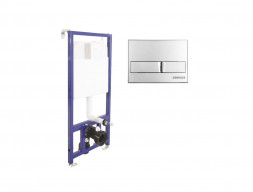 Система Инсталляции для Унитазов «Berges» Novum Клавиша Смыва L3 Хром Глянец (40213)