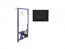 Система Инсталляции для Унитазов «Berges» Novum Клавиша Смыва S5 Soft Touch Чёрная Матовая (40245)