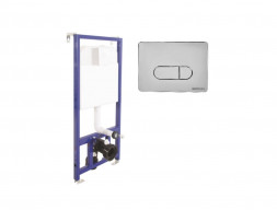 Система Инсталляции для Унитазов «Berges» Novum Клавиша Смыва D3 Хром Глянец (40233)