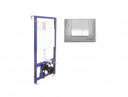 Система Инсталляции для Унитазов «Berges» Novum Клавиша Смыва S3 Хром Глянец (40243)