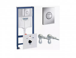 Система Инсталляции для Унитазов «Grohe» Rapid SL Клавиша Смыва Глянцевый Хром (38813001)