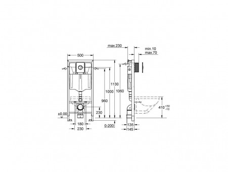 Система Инсталляции для Унитазов «Grohe» Rapid SL Клавиша Смыва Глянцевый Хром (38813001)