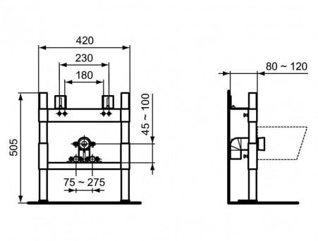 Монтажная Рама для Биде «Ideal Standard» Prosys (R015967)