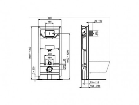 Комплект Инсталляции «Ideal Standard» Prosys Tesi (R029901)