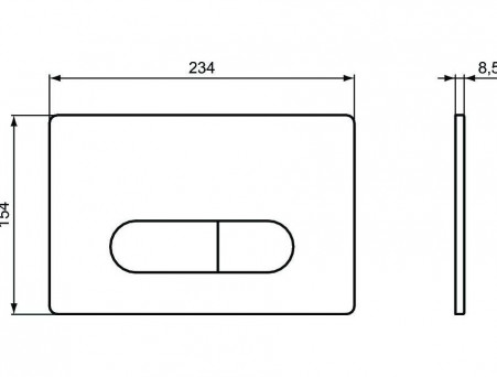 Система Инсталляции для Унитазов «Ideal Standard» Prosys Клавиша Смыва Глянцевый Хром (R0309AA)