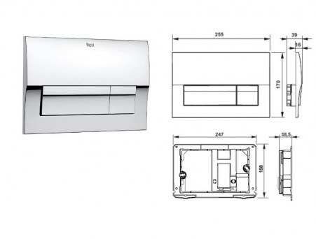 Комплект Инсталляции «Roca» The Gap Rimless (7.8931.0.410.0)