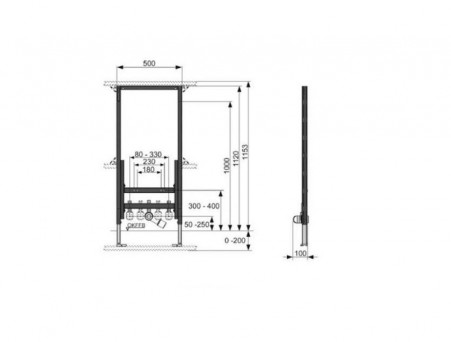 Монтажная Рама для Биде «Tece» «Tece» Profil H112 (9330000)