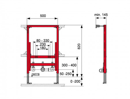 Монтажная Рама для Биде «Tece» «Tece» Profil H82 (9330005)